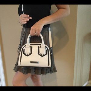 Kendall and Kylie white leather crossbody bag